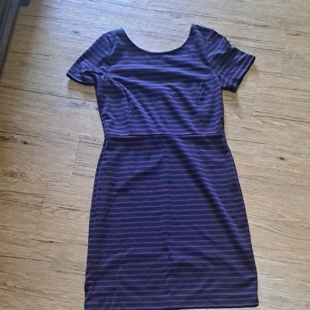 Banana Republic Striped Purple Dress